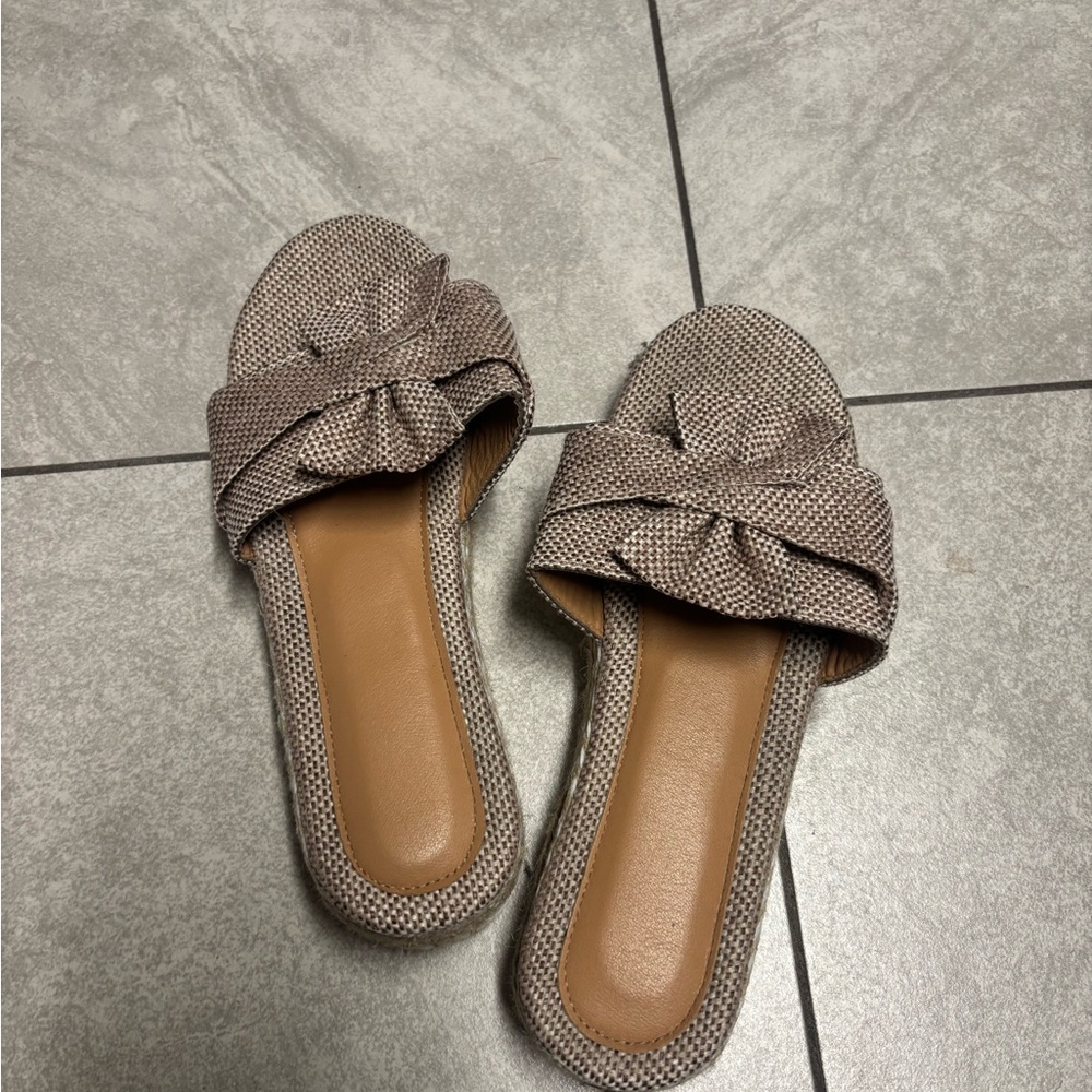 Elegant Brown Slip-On Sandals